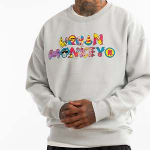 Sudadera de algodón 100% transpirable de moda para hombre, 350gsm, estampado Unisex de alta calidad, ajuste de gran tamaño, hombro caído para invierno a granel - Product Image 1