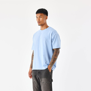 Camiseta personalizada de lavado ácido para hombre, estilo Vintage de corte holgado con hombro caído, peso pesado, 100% algodón, ropa de calle, diseño de logotipo - Product Image 2