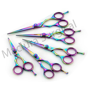 Maclura ชุดกรรไกรตัดผมสแตนเลสขนาด6.0นิ้วสำหรับมืออาชีพชุดกรรไกรตัดผมตรงเครื่องมือผอมบางยางปรับได้คม - Product Image 2