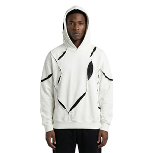 Sudadera con Capucha Corta de Algodón Francés con Parches Personalizados OEM de Sportish Impex para Hombre Unisex - Product Image 1