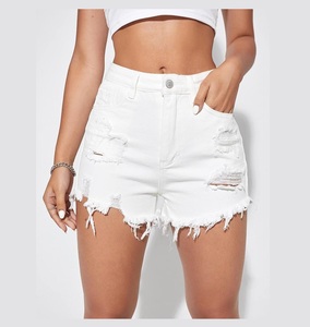 À la mode tendance Streetwear Denim Jeans Shorts décontracté été entraînement broderie Denim Jean Shorts pour les femmes - Product Image 2