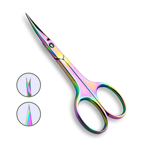 Ciseaux à ongles en acier inoxydable arc-en-ciel de haute qualité outil de pédicure pour manucure à cuticules à usage professionnel 4 pouces - Product Image 1