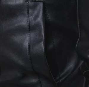 Blouson d'aviateur long en cuir de qualité supérieure pour hommes Fabrication sur mesure Service OEM de haute qualité - Product Image 5