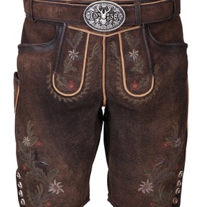 Haute qualité allemand Trachten bavarois Lederhosen Oktoberfest Kurz chèvre daim Lederhose 2025 - Product Image 5