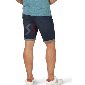 Prix bon marché d'usine Short en jean pour hommes taille moyenne confortable personnalisé solide style de rue taille élastique séchage rapide - Product Image 2