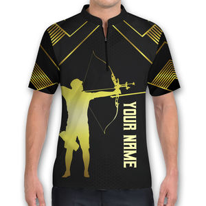 Camisetas de Tiro con Arco sublimadas reversibles de alta calidad con diseño de cremallera Camisetas transpirables antibacterianas unisex - Product Image 5