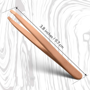 Pinzas para Cejas de Alta Calidad, Color Marrón, Metal, Acero, Herramienta de Depilación, Pinzas para Cejas para Uso en el Hogar y en Salones de Belleza - Product Image 5