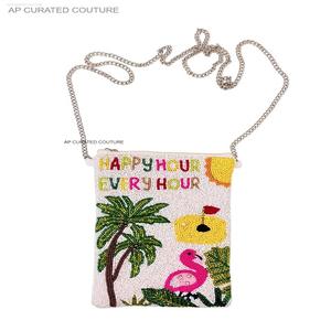 กระเป๋าซิปสะพายข้างคุณภาพสูงนี้ใช้เป็นกระเป๋าเครื่องสำอางสุดเก๋ได้ ช่วยให้ของใช้จำเป็นของคุณปลอดภัย กระเป๋าคลับประดับลูกปัดสำหรับงานปาร์ตี้ - Product Image 2