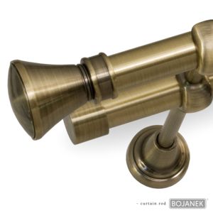 Barra de Cortina Doble BOJANEK de 25 mm + Tubo de 19 mm Metalizado Moderno, Diferentes Longitudes, Diferentes Adornos y Colores, Fácil Personalización - Product Image 1