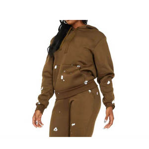 Venta al por mayor chándal apilado de las mujeres elegantes ideales para gimnasio de moda Fitness y chándal de uso diario - Product Image 6