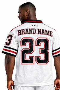 Maillots de football américain personnalisables à manches courtes, imprimés par sublimation, séchage rapide, respirants, vente en gros, maillots et pantalons d'entraînement - Product Image 5