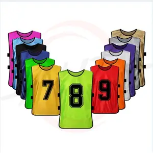 Chalecos de Entrenamiento Personalizados Baratos, Baberos de fútbol numerados para deportes de fútbol con logotipo personalizado
