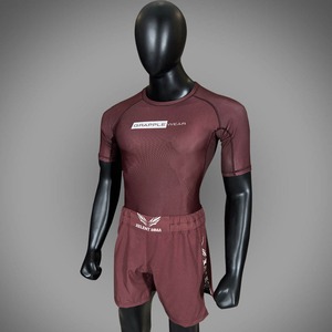 Ensembles de Rashguard MMA pour hommes de haute qualité Short de grappin avec logo personnalisé Short de combat Jiu Jitsu à séchage rapide Ensembles courts longs fabriqués - Product Image 2