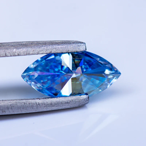 Diamante cultivado en laboratorio de corte Marquesa con certificación IGI mejorada con claridad VVS1 Color azul Vendedor de diamantes de alta calidad - Product Image 3