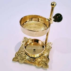 Porte-encens en laiton brûleur plus chaud brûleur de parfum de maison encens essentiel plaqué or Oud Bukhoor brûleur fait à la main - Product Image 1