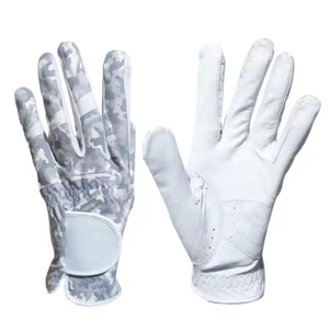 Gants de golf en cuir Cabretta respirants personnalisés avec conception d'impression en cuir synthétique pour le sport des hommes et des femmes de la main gauche - Product Image 1