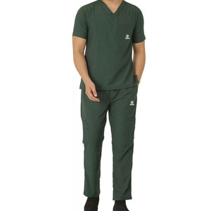 Uniformes Médicos de Manga Corta, Último Modelo Unisex, Cuello Mao, Algodón Twill, Color Personalizado, Logotipo, Alta Calidad - Product Image 1