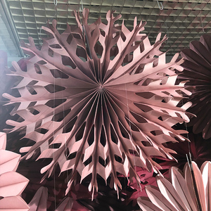 Hotel Christmas Snowflake <b>Paper</b> Fan Decoration 18"(45cm) <b>Tissue</b> <b>Paper</b> Factory Wholesale - Product Image 3