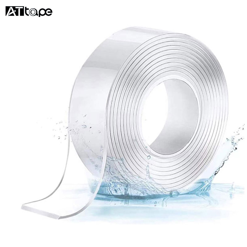 Clear Sticky Tape Self Adhesive Acrylic Nano Tape Reusable Double Sided Nano Tape Removable Sticky Strip
