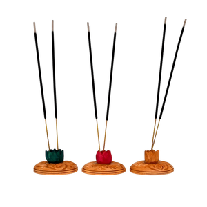 Indian Handmade Simple Design Acacia Wood <b>Incense</b> <b>Stick</b> <b>Holder</b> Round Shape <b>Incense</b> Burner With Cheap Sale Prize - Product Image 2