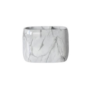 Porte-stylo en marbre en pierre blanche de forme carrée marqueur stationnaire et porte-crayon de couleur en marbre prix de gros - Product Image 2