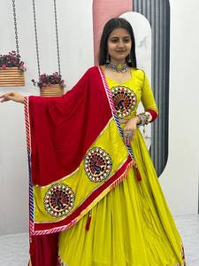 Último diseñador de algodón puro Gamthi impreso trabajo Lehenga Choli por FabZone - Product Image 3