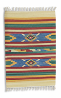 Cotton Handmade Plush Oriental Woven Rectangle Rugs-Floral Outdoor Camping Travel Exercise Picnic Use Machine Washable