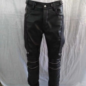 Pantalons en cuir de couleur unie pour l'extérieur, pantalons en cuir véritable à la vente chaude, nouveau design, pantalons en cuir pour hommes en vente en ligne - Product Image 1