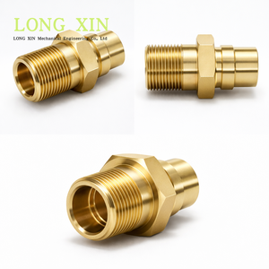 Raccord de bouchon mâle en laiton BSPT R1-1/4-11, filetage hexagonal, 50 mm L=81 mm, bouchon d'étanchéité pour port, air/huile/eau/vapeur, .JTSP-114PM, marque LONGXIN - Product Image 2