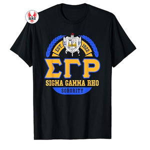 Sigma Gamma Rho Sorority Camiseta de algodón bordada para mujer Jersey de mujer hecho a medida Mezcla de algodón de poliéster ecológico - Product Image 4