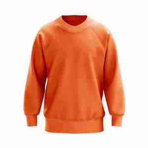 Sudadera de punto con forro naranja para hombre y mujer, unisex, informal, con capucha, manga larga, cálida, de lana, para otoño e invierno, básica - Product Image 1