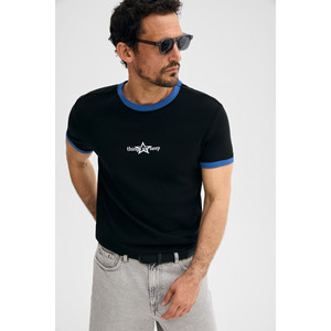 T-shirt pour homme GRIMELANGE LIGNE en tissu doux et extensible avec détails imprimés et bordures contrastées - Product Image 2