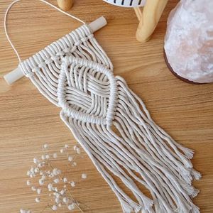 Accesorios de Macramé Bohemios para Dormitorio, Decoración de Pared de Cerámica con Borlas Tejidas con Cuerda, para Aniversario - Product Image 2