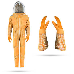 Traje de apicultor ventilado de color tostado profesional Diseño personalizado Servicios de procesamiento de ropa de etiqueta privada para ropa de trabajo de Apicultura - Product Image 6