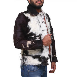 Chaqueta de Cuero Vacuno Personalizada para Hombre, Ropa de Invierno Más Popular, Nuevo Diseño de Moda, Chaqueta de Cuero Vacuno con Pelaje para Hombre - Product Image 3