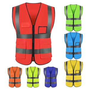 Chaleco de Trabajo Reflectante de Alta Visibilidad para Adultos Unisex, 100% Poliéster con Bolsillos Multifuncionales, para Uso en Construcción - Product Image 1