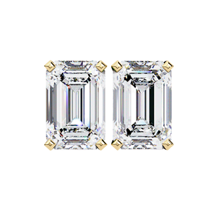 Pendientes de Diamante de Laboratorio con Corte Esmeralda de 3 Quilates, 1.50 Quilates Cada Uno, en Oro de 10K, 14K, 18K o Plata 925, Pendientes Solitarios Rectangulares Clásicos - Product Image 6