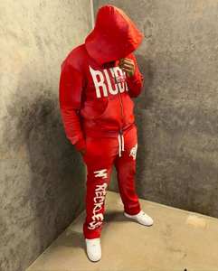 Fabricant de vêtements de rue en gros personnalisés, sweat-shirt à capuche en coton respirant, lourd, avec appliqué personnalisé, broderie, strass - Product Image 5