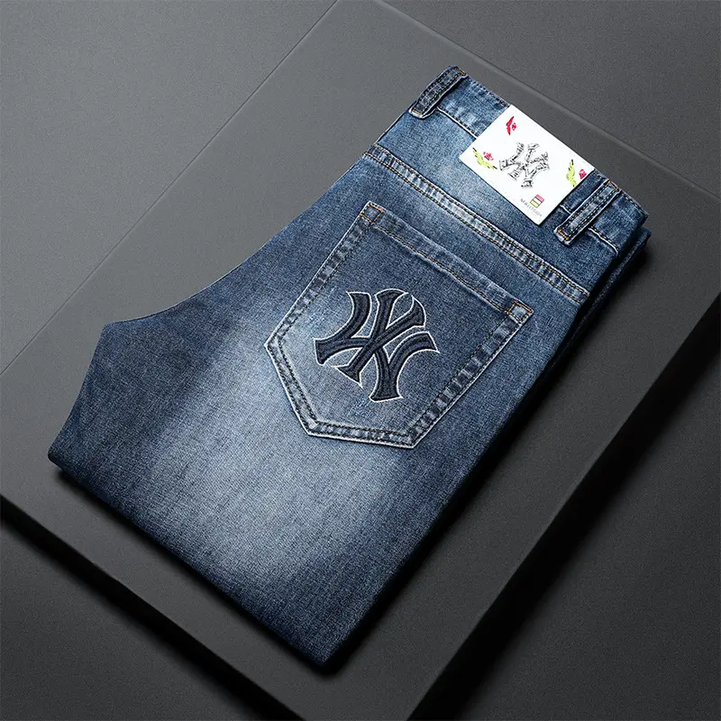 Men Cotton Pant Hot Sale High Quality Fashion Classical Stretch Mens Jeans Wholesale Cotton Straight Denim Pants