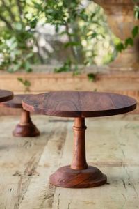 ADD CAKE HANDMADE CUSTOMIZED Wholesale Acacia Natural Wood Color Acacia Wood Cake Stand Wooden Hand Carved - Product Image 6