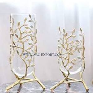 Juego de 2 Jarrones Decorativos para Mesa de Hogar y Macetas, Jarrones de Flores Creativos de Aluminio Metálico Hechos a Mano de Calidad para Suministros de Hotel - Product Image 3