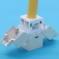 Cat8 Rj45 Terminal Jack Keystone 24 Port 48 Port 19 inci 1U perisai kosong kucing 8 Patch Panel modul Sftp Ftp Keystone Jack
