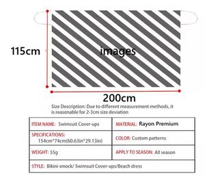 2025 Rayon Sarongs Pareo Original Pintado a mano Diseño floral Conjunto de 3 piezas La mejor calidad Ropa de playa de una pieza Bikinis Ropa de playa - Product Image 6