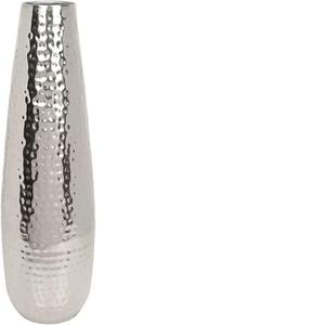 HomeRoots-Juego de 2 jarrones rizados con diseño de fundición personalizado, en plata brillante pulida - Product Image 2