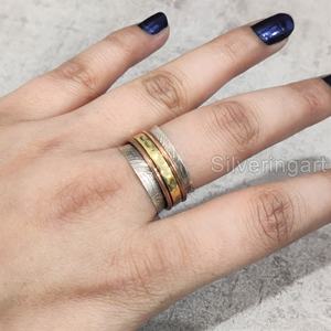 Infinity Spinner Band Bague Bohème Bague en Argent Sterling 925 pour Femmes Anneau de Pouce Fidget Bijoux Faits à la Main Party Yoga Mens Spinner Ring - Product Image 2