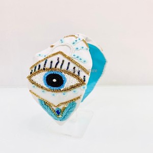 Diademas de estilo turbante de fiesta de noche de lujo especialmente diseñadas, hermosos accesorios para el cabello de moda, concepto de cuentas único para - Product Image 3