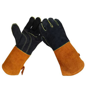 ถุงมือเชื่อมหนังวัวเกรด16นิ้วถุงมือนิรภัยกันน้ำกันความร้อนแบบแยกเกลียวแบบพรีเมียม - Product Image 1