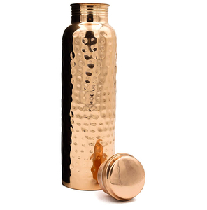 Botella de agua de cobre puro 100% con embalaje Premium Botella de cobre Dr con acabado mate liso Bebida directa para uso en fiestas - Product Image 4