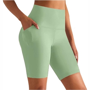 Short de fitness leggings de yoga sans couture taille haute avec design maigre pour le fitness et l'entraînement - Product Image 1