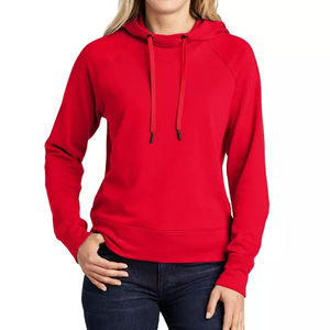Sweat-shirt à capuche en coton tricoté uni pour femme, coupe classique, idéal pour les commandes en gros, personnalisation du logo, vente en gros directe usine - Product Image 4